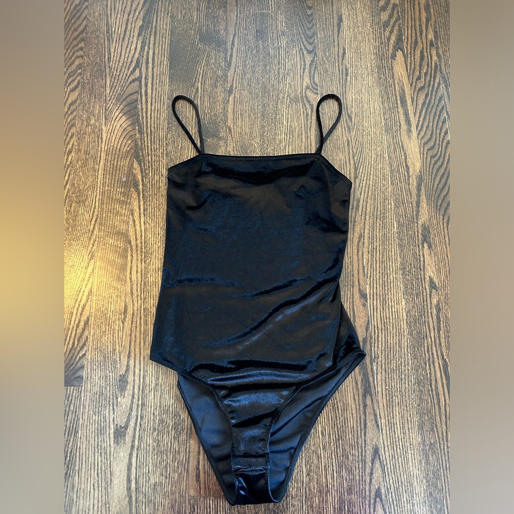 Topshop velvet tank bodysuit